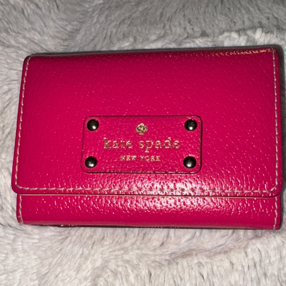 Kate Spade Fuchsia Leather Card Holder